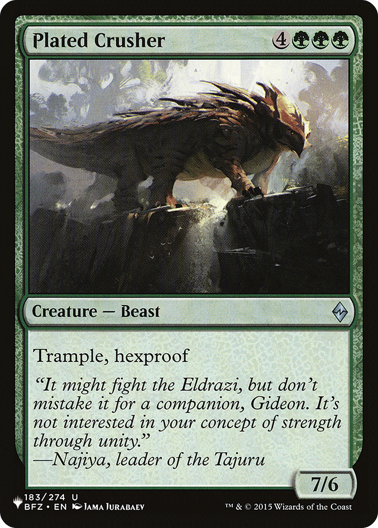 Plated Crusher — The List — Magic: The Gathering