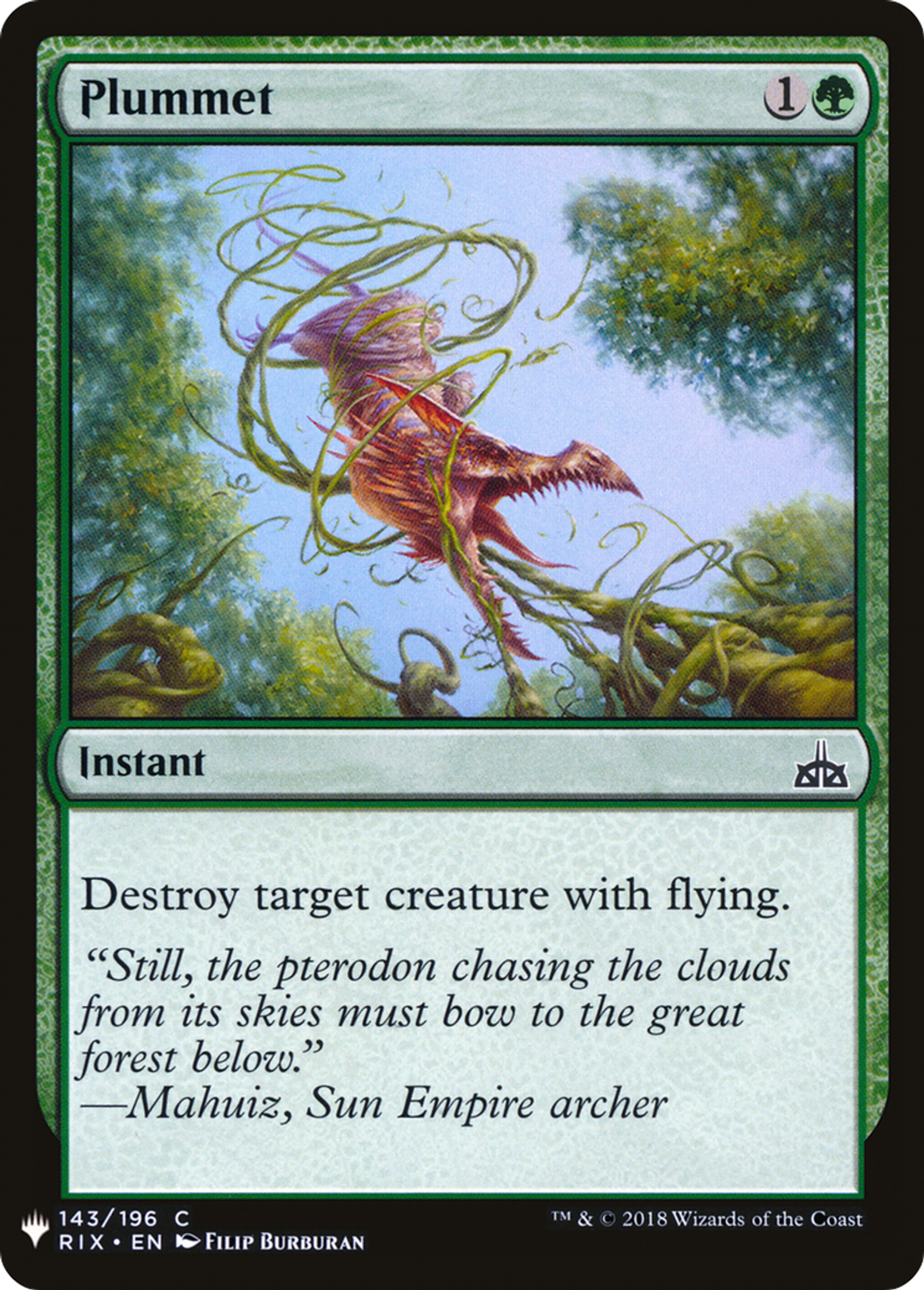 Plummet — The List — Magic: The Gathering