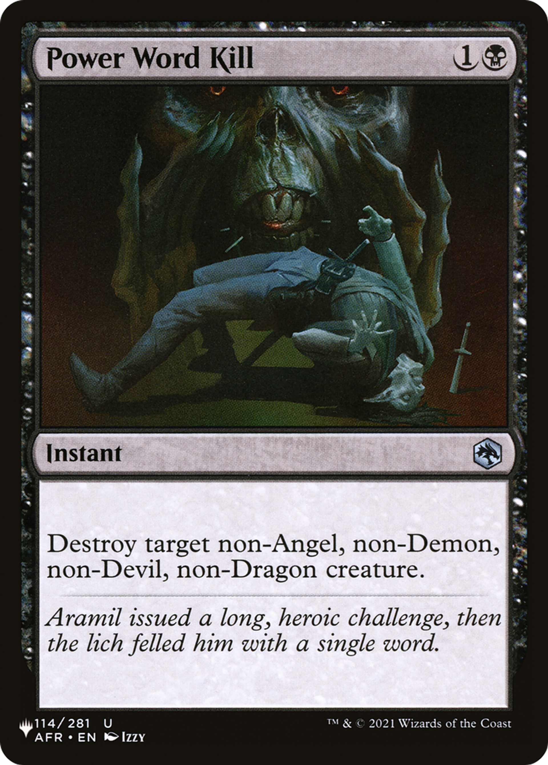 Power Word Kill — The List — Magic: The Gathering