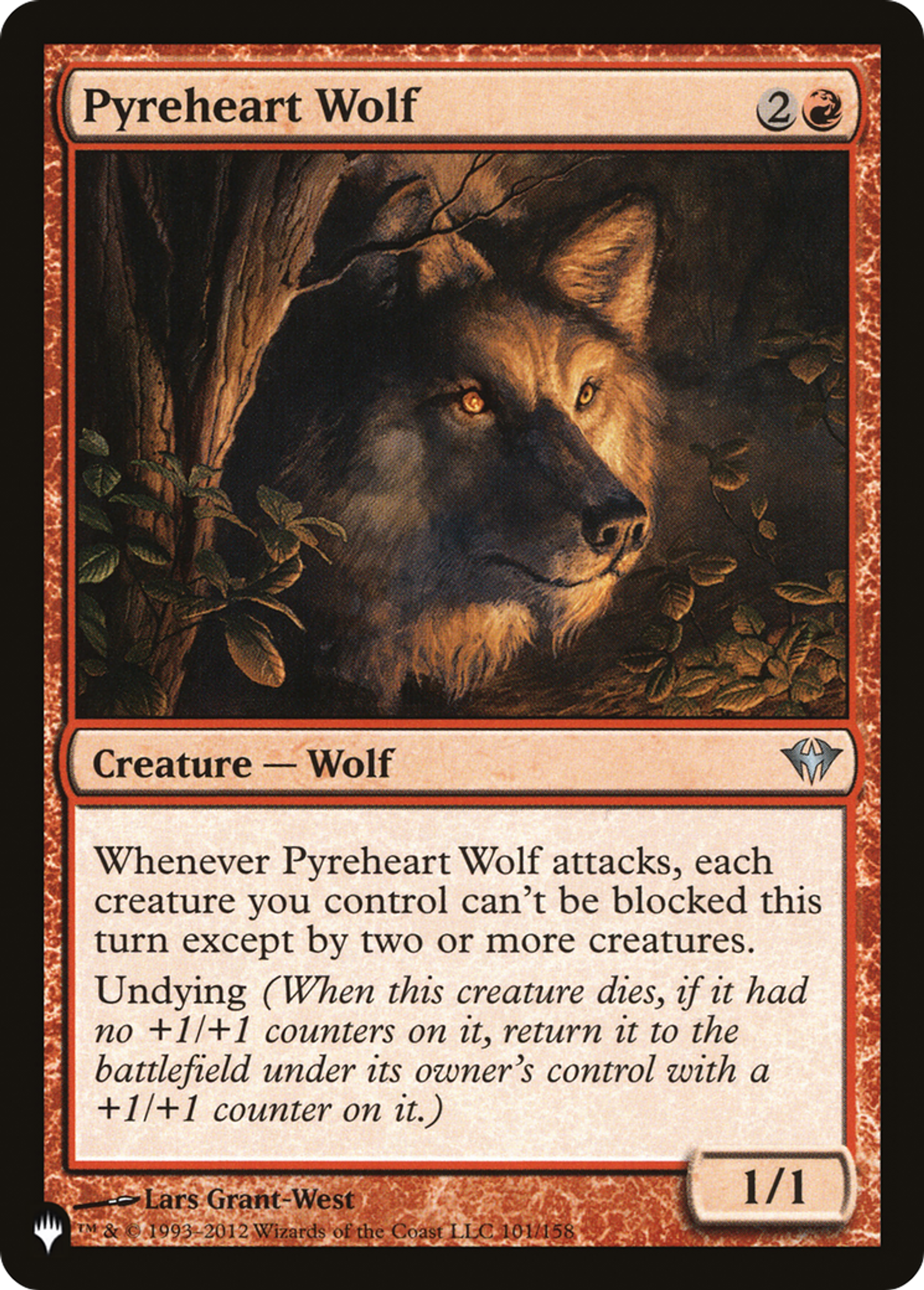 Pyreheart Wolf — The List — Magic: The Gathering