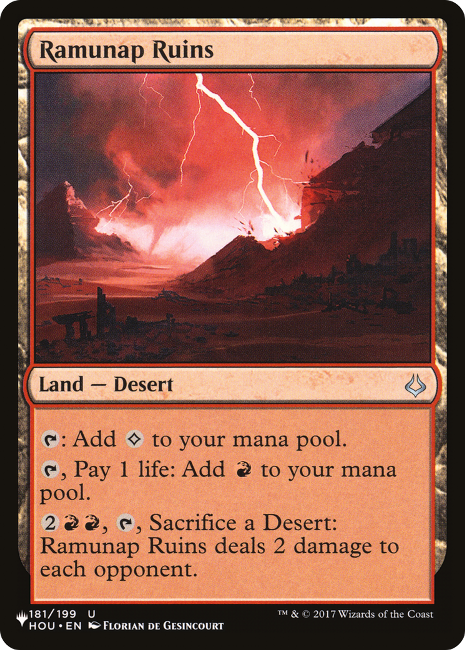 Ramunap Ruins — The List — Magic: The Gathering