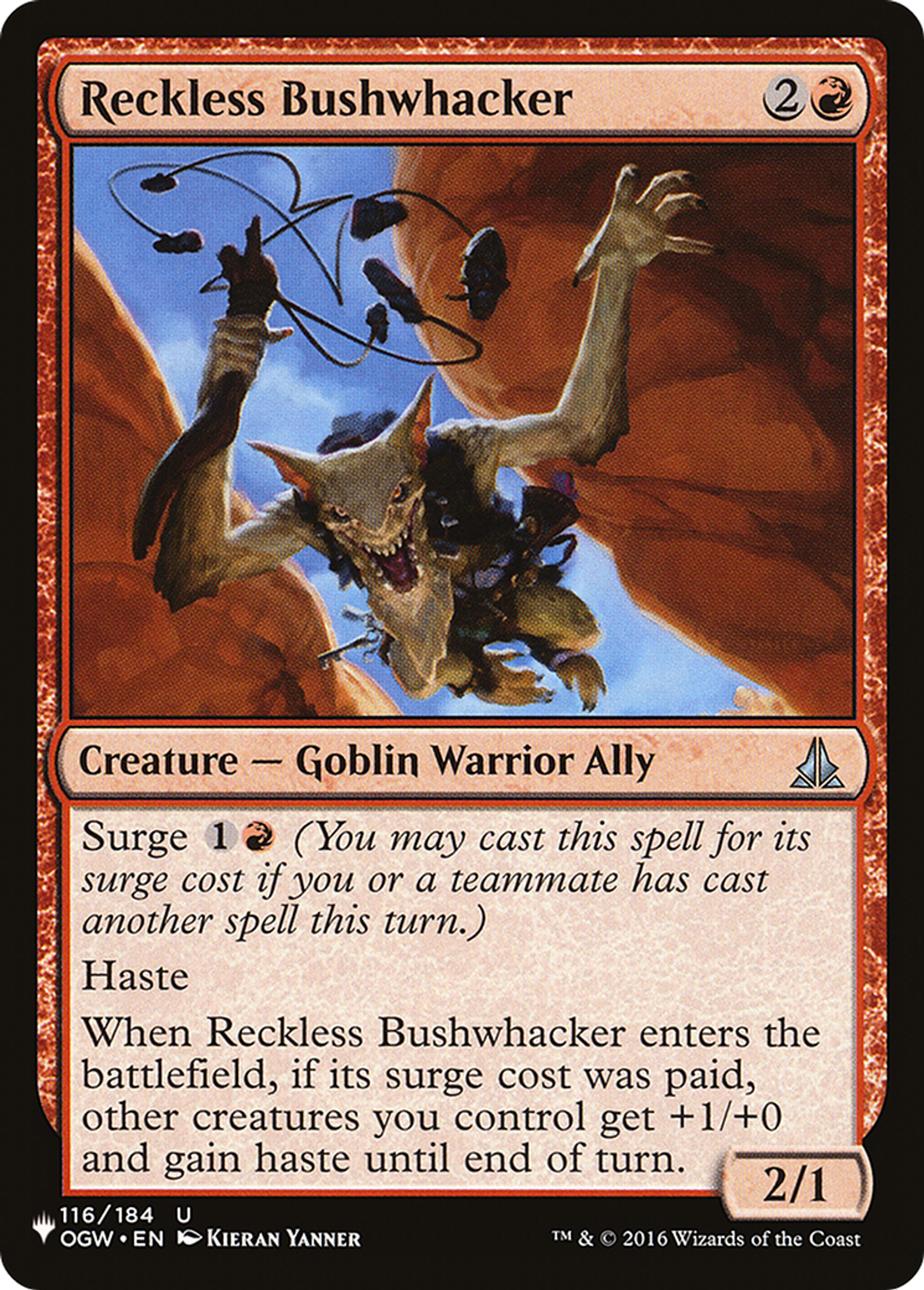 Reckless Bushwhacker — The List — Magic: The Gathering