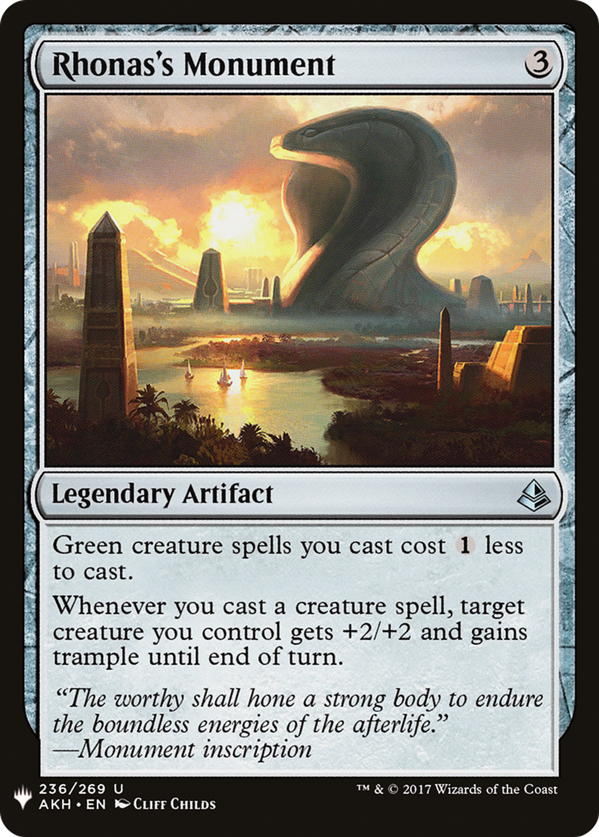 Monument de Rhonas — The List — Magic: The Gathering