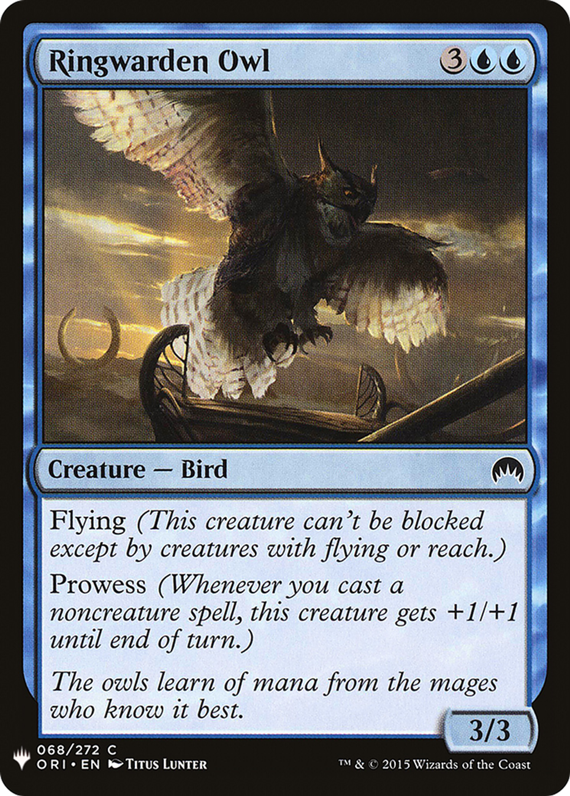 Ringwarden Owl — The List — Magic: The Gathering