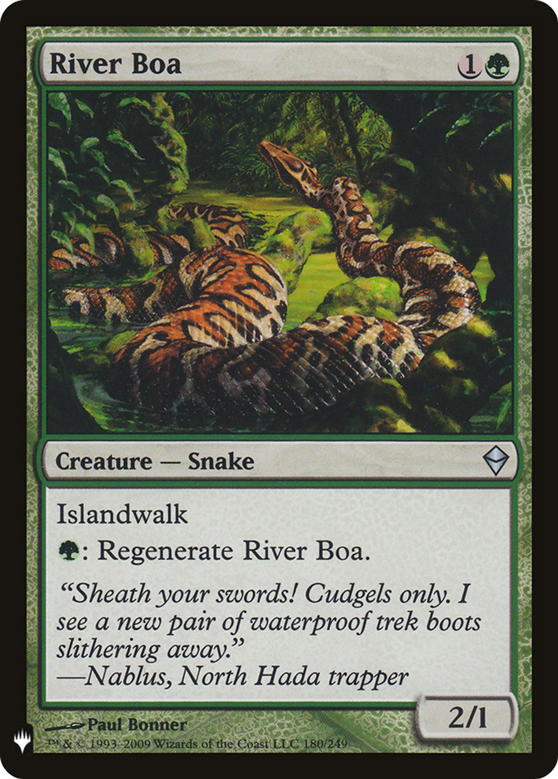 Boa des rivières — The List — Magic: The Gathering