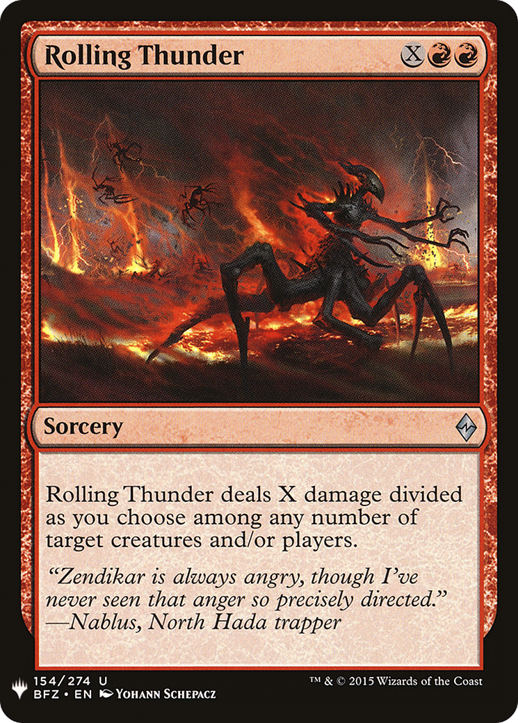 Rolling Thunder — The List — Magic: The Gathering