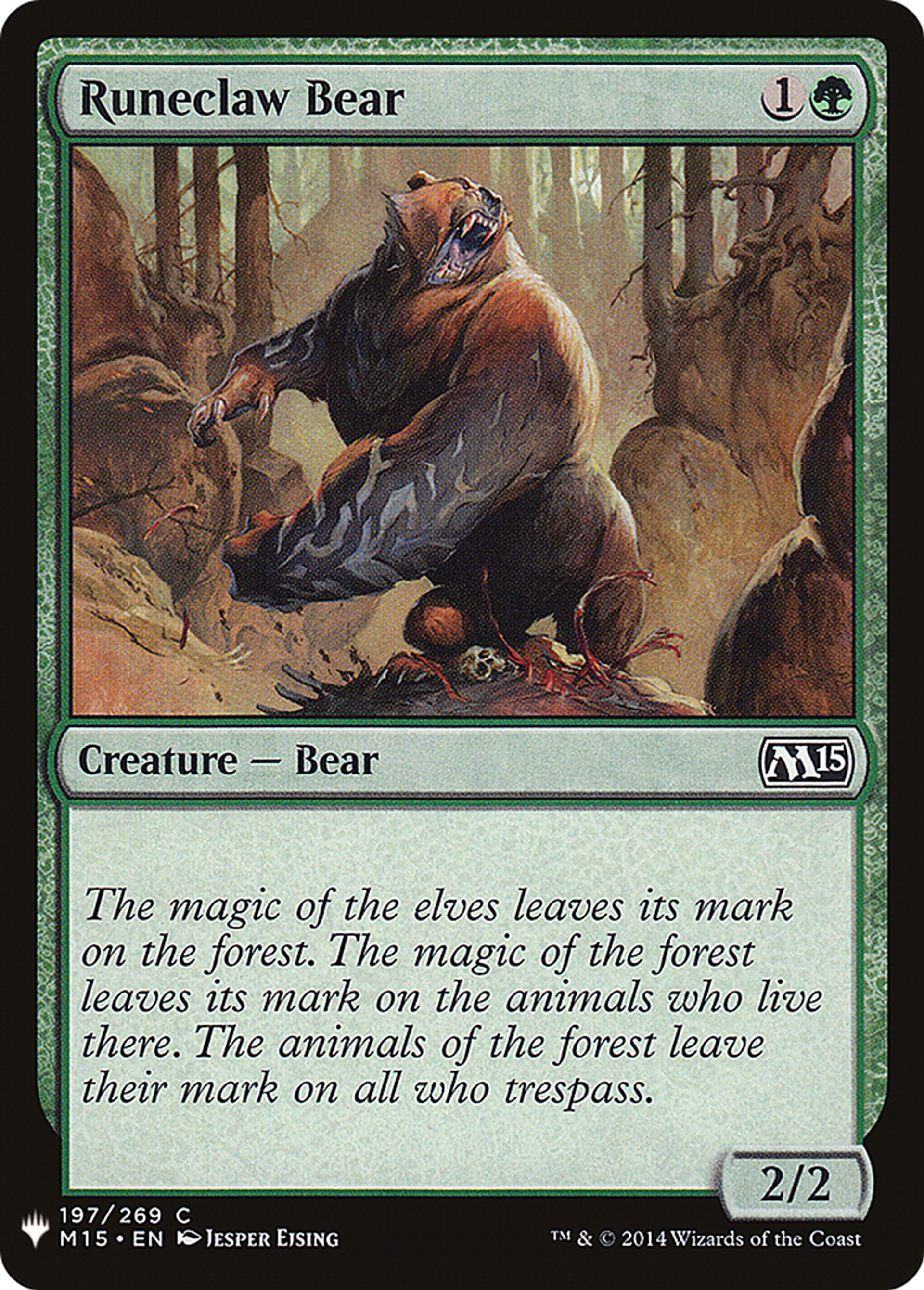 Runeclaw Bear — The List — Magic: The Gathering