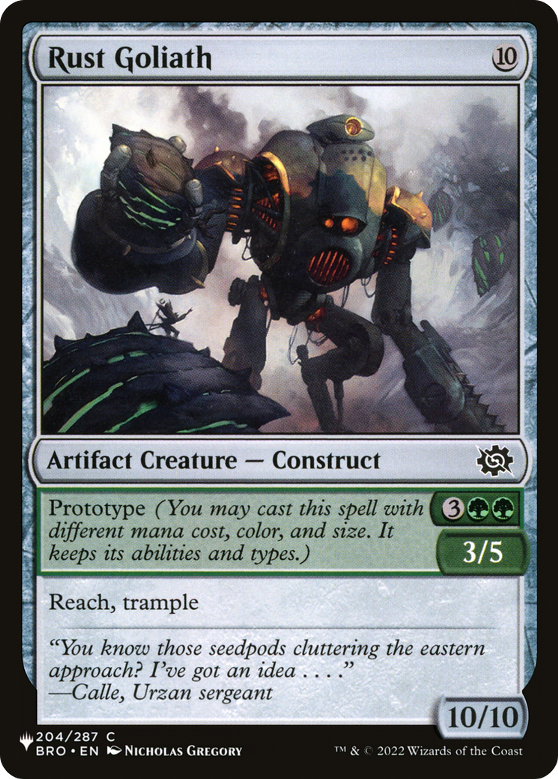Goliath de rouille — The List — Magic: The Gathering