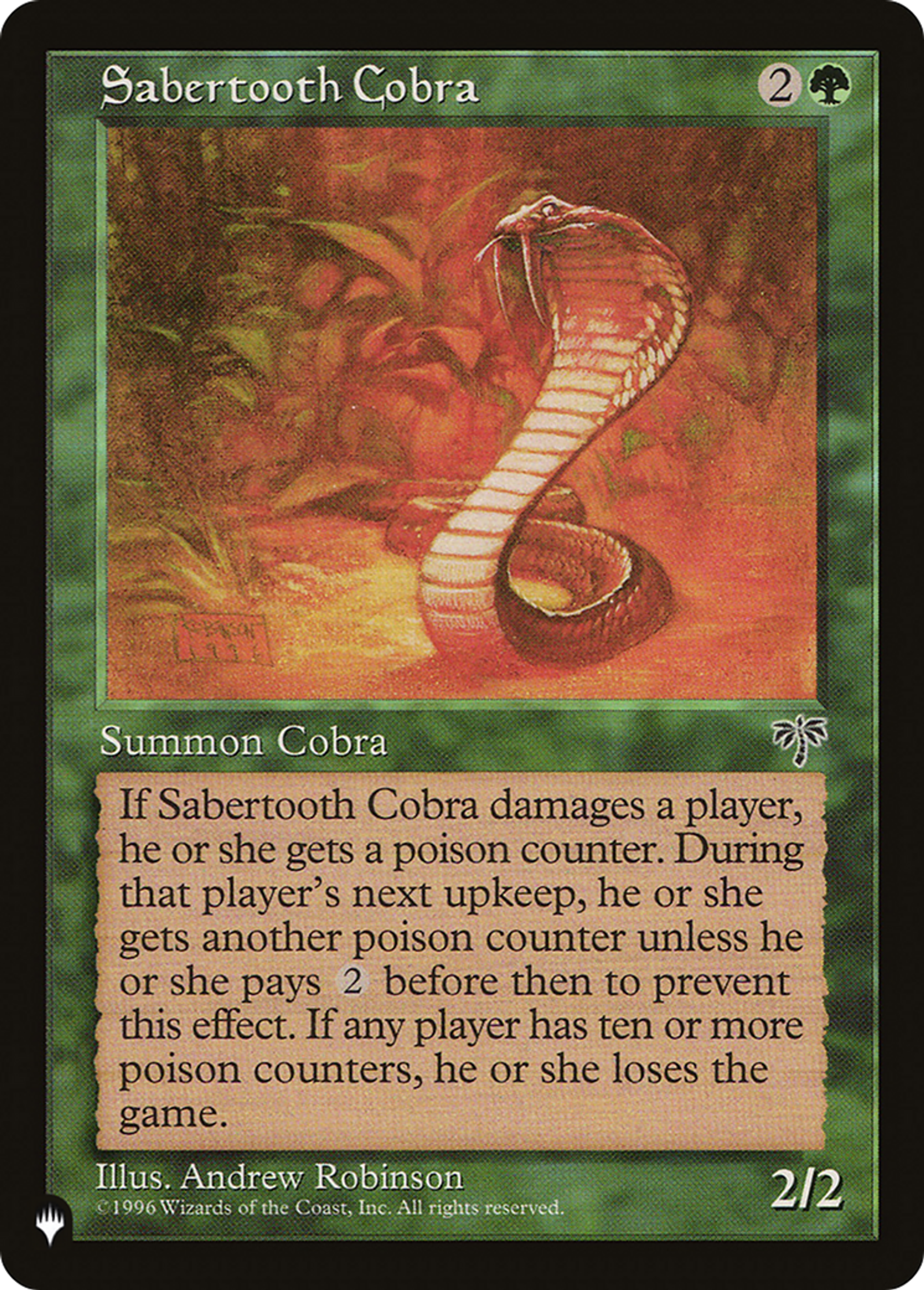 Sabertooth Cobra — The List — Magic: The Gathering