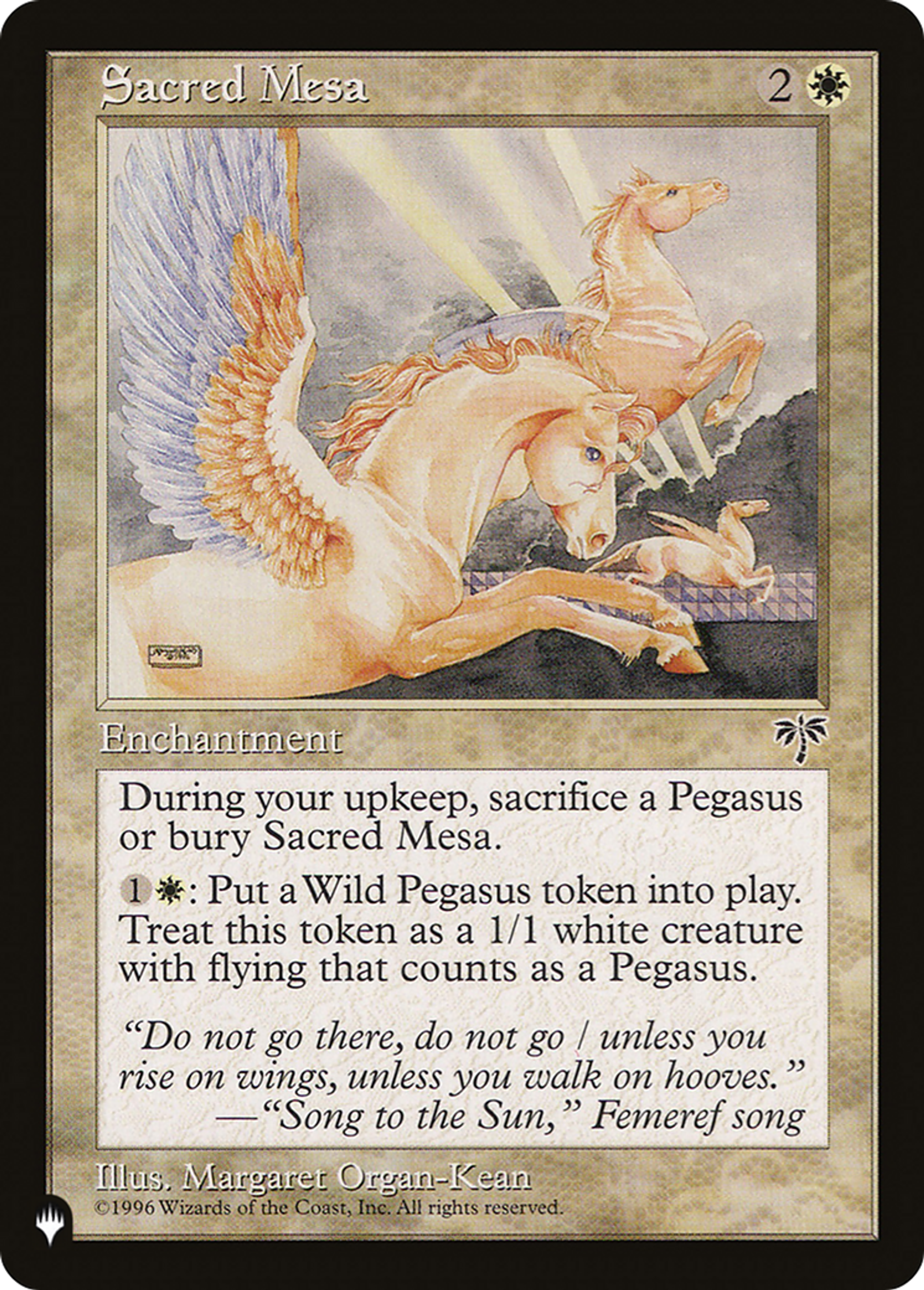 Sacred Mesa — The List — Magic: The Gathering