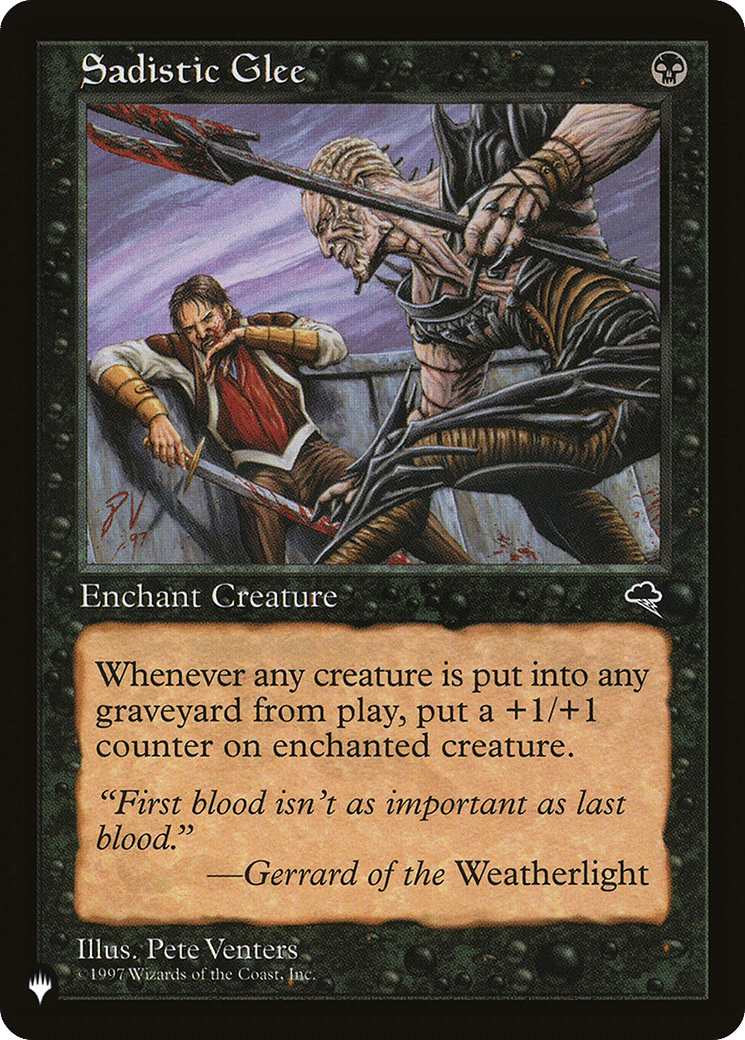 Sadistic Glee — The List — Magic: The Gathering
