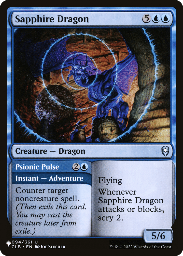 Sapphire Dragon // Psionic Pulse — The List — Magic: The Gathering