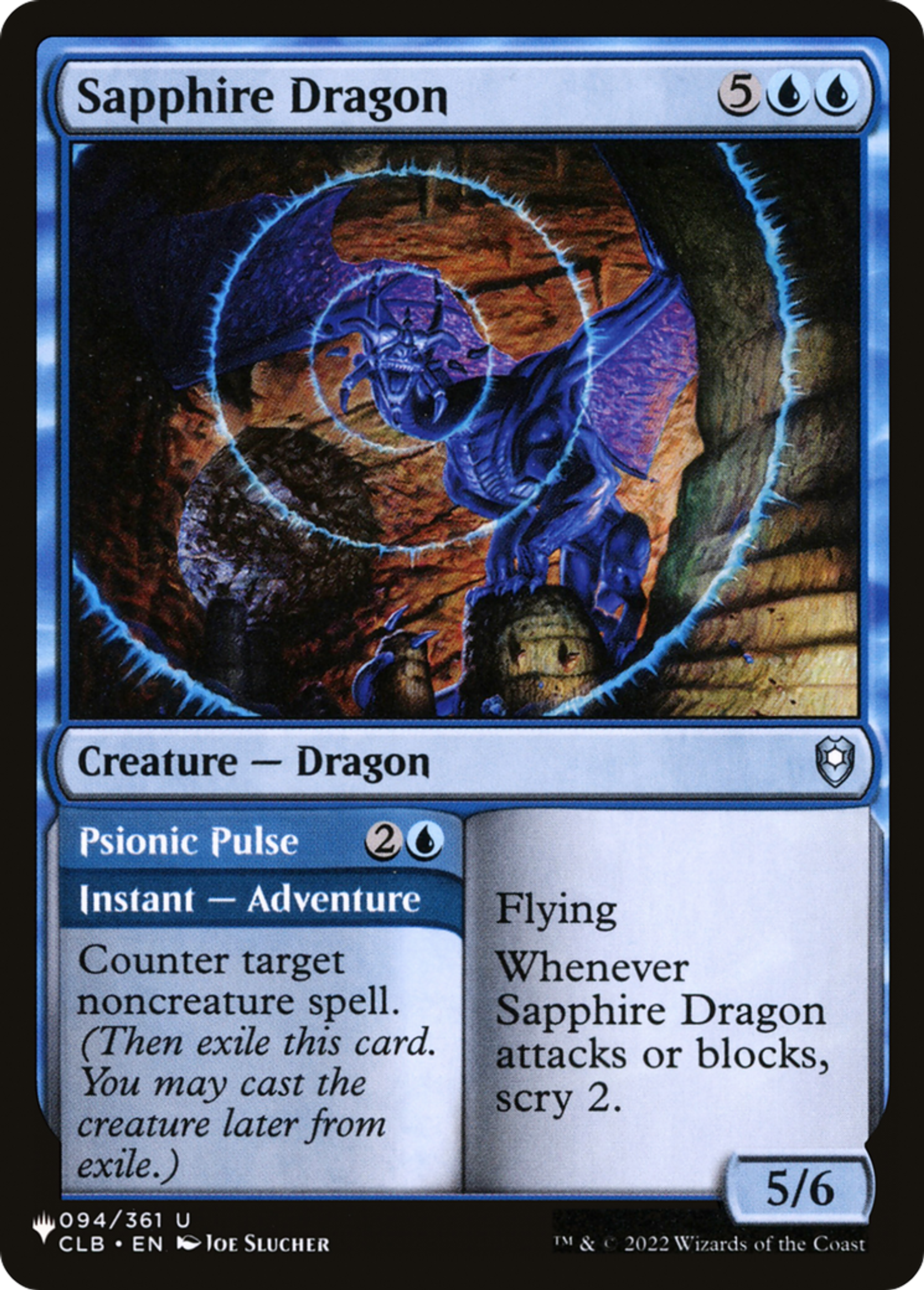 Sapphire Dragon // Psionic Pulse — The List — Magic: The Gathering