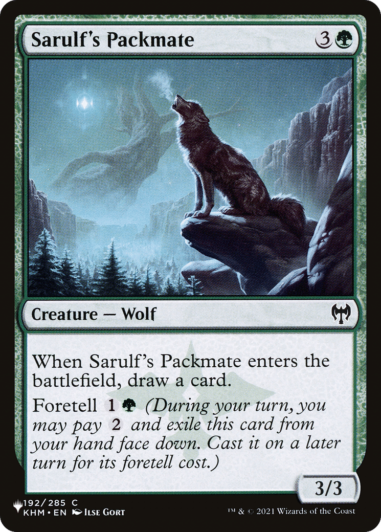 Sarulf's Packmate — The List — Magic: The Gathering