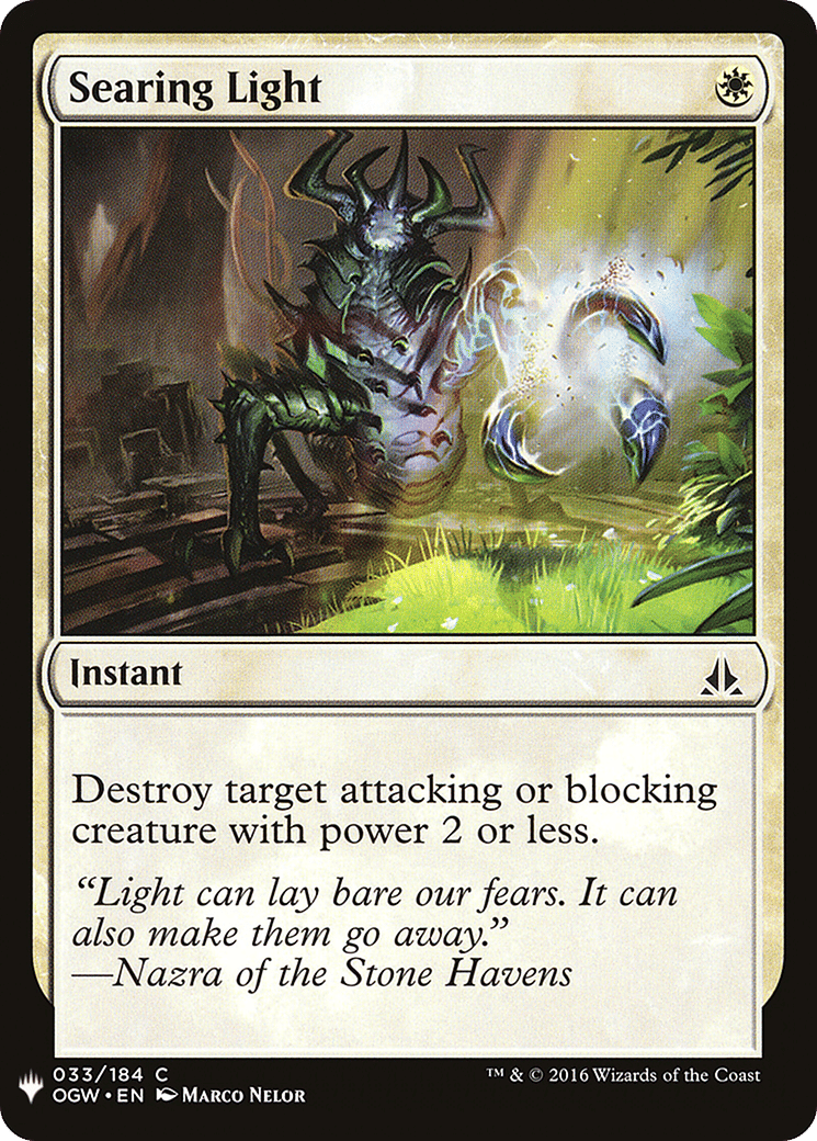Lumière corrosive — The List — Magic: The Gathering