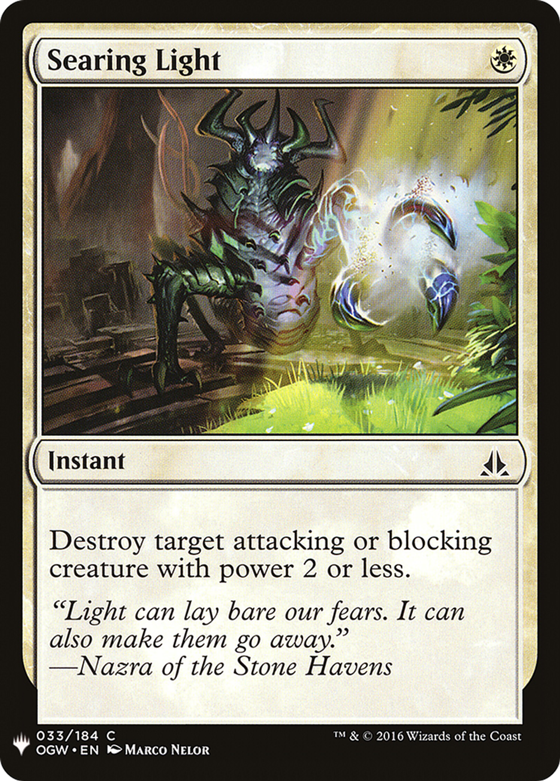 Lumière corrosive — The List — Magic: The Gathering