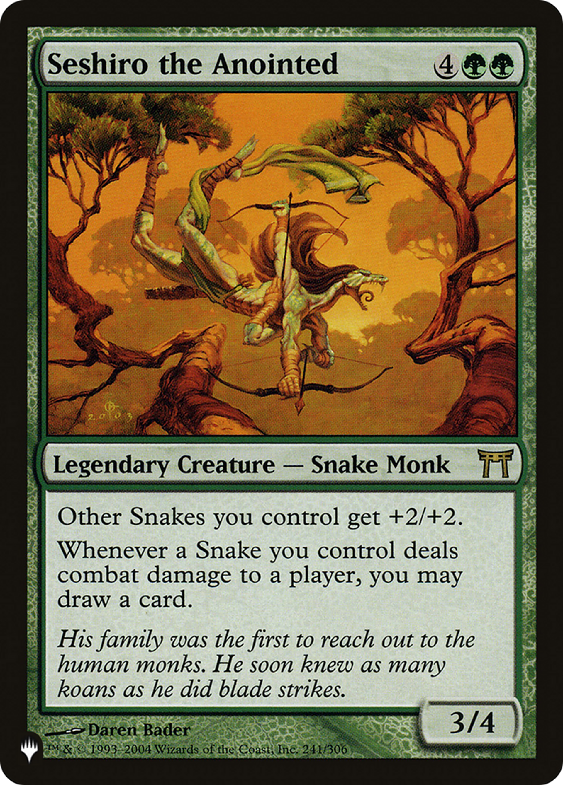 Seshiro the Anointed — The List — Magic: The Gathering