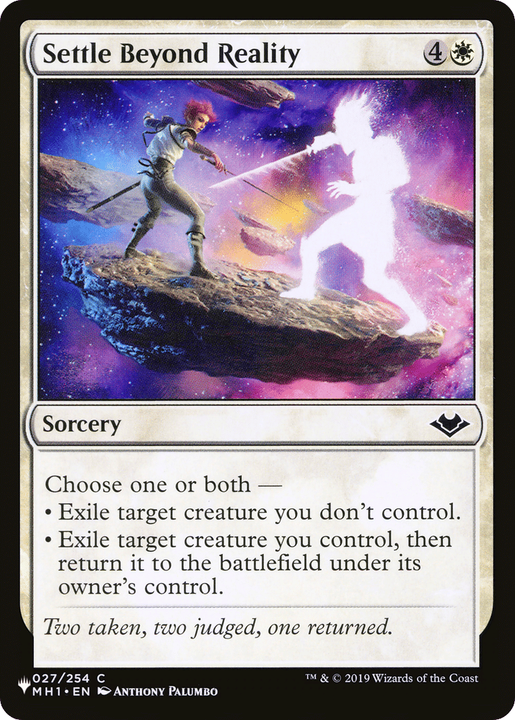 Settle Beyond Reality — The List — Magic: The Gathering