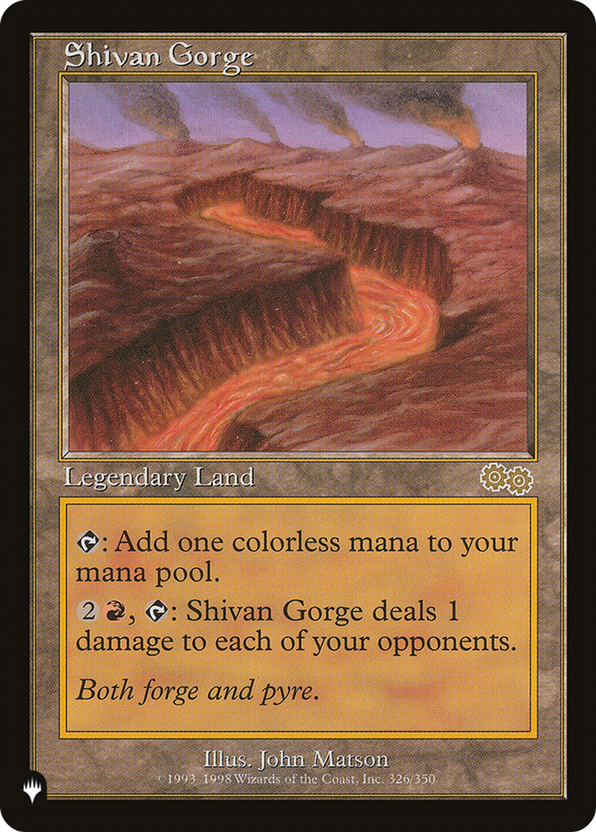Shivan Gorge — The List — Magic: The Gathering