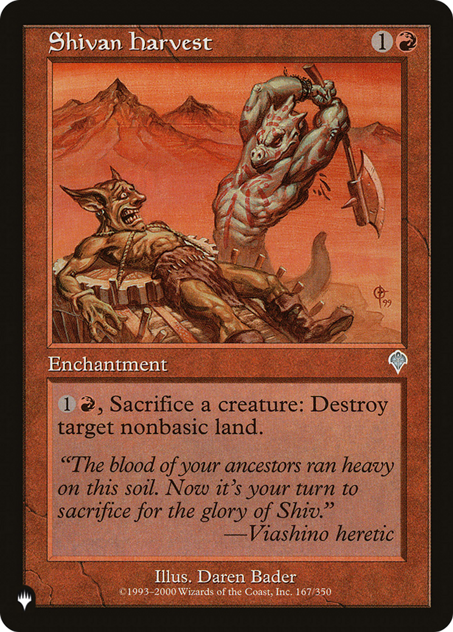 Shivan Harvest — The List — Magic: The Gathering