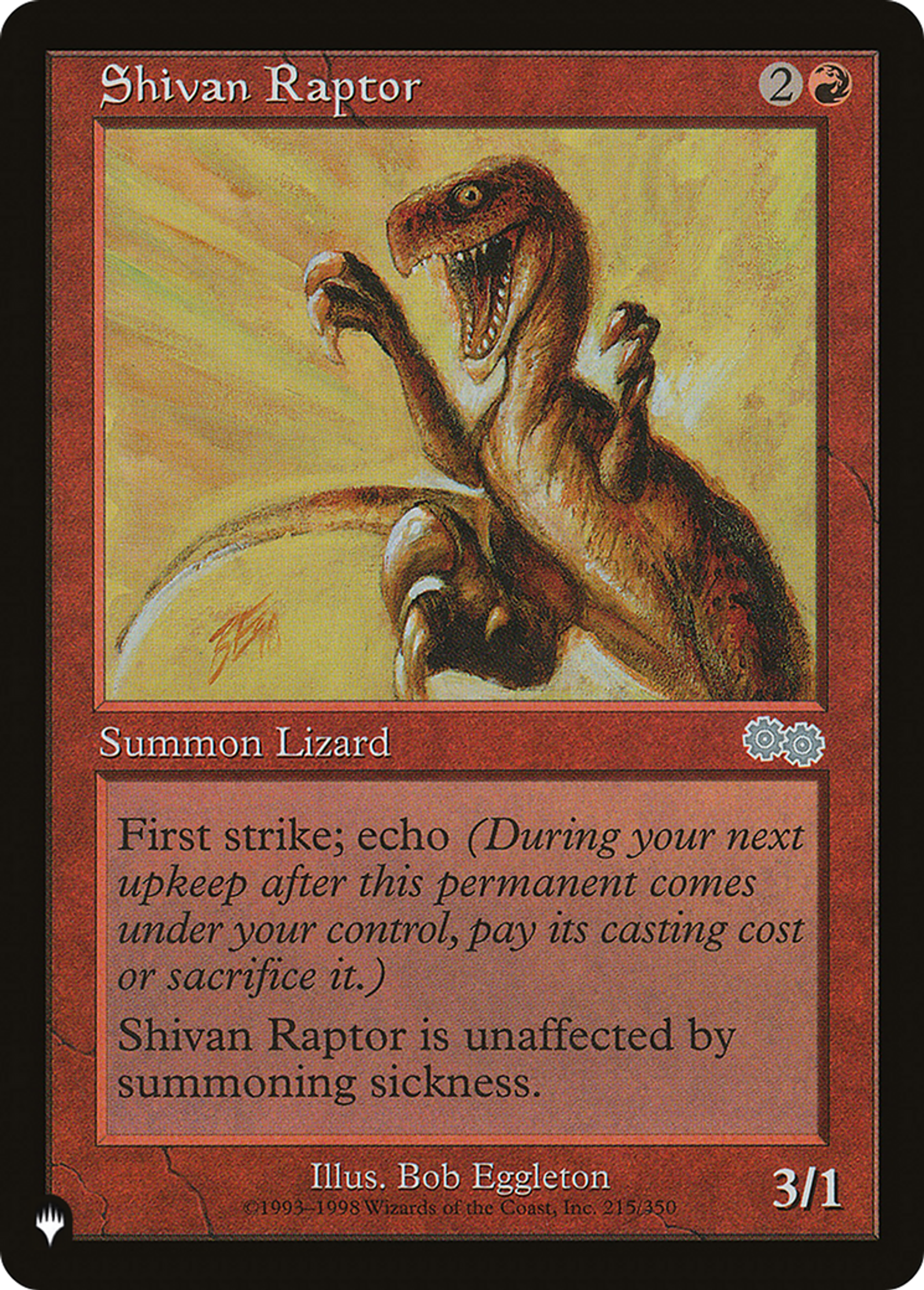 Raptor Shivan — The List — Magic: The Gathering