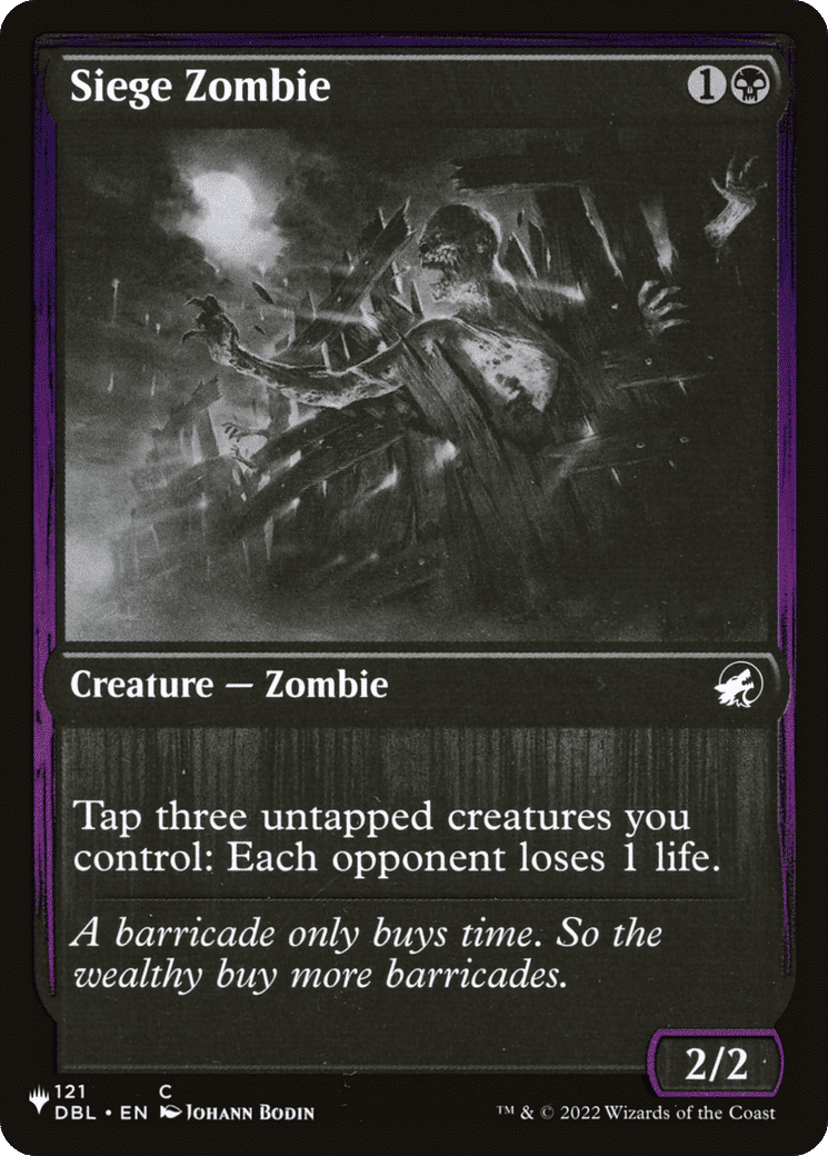 Siege Zombie — The List — Magic: The Gathering