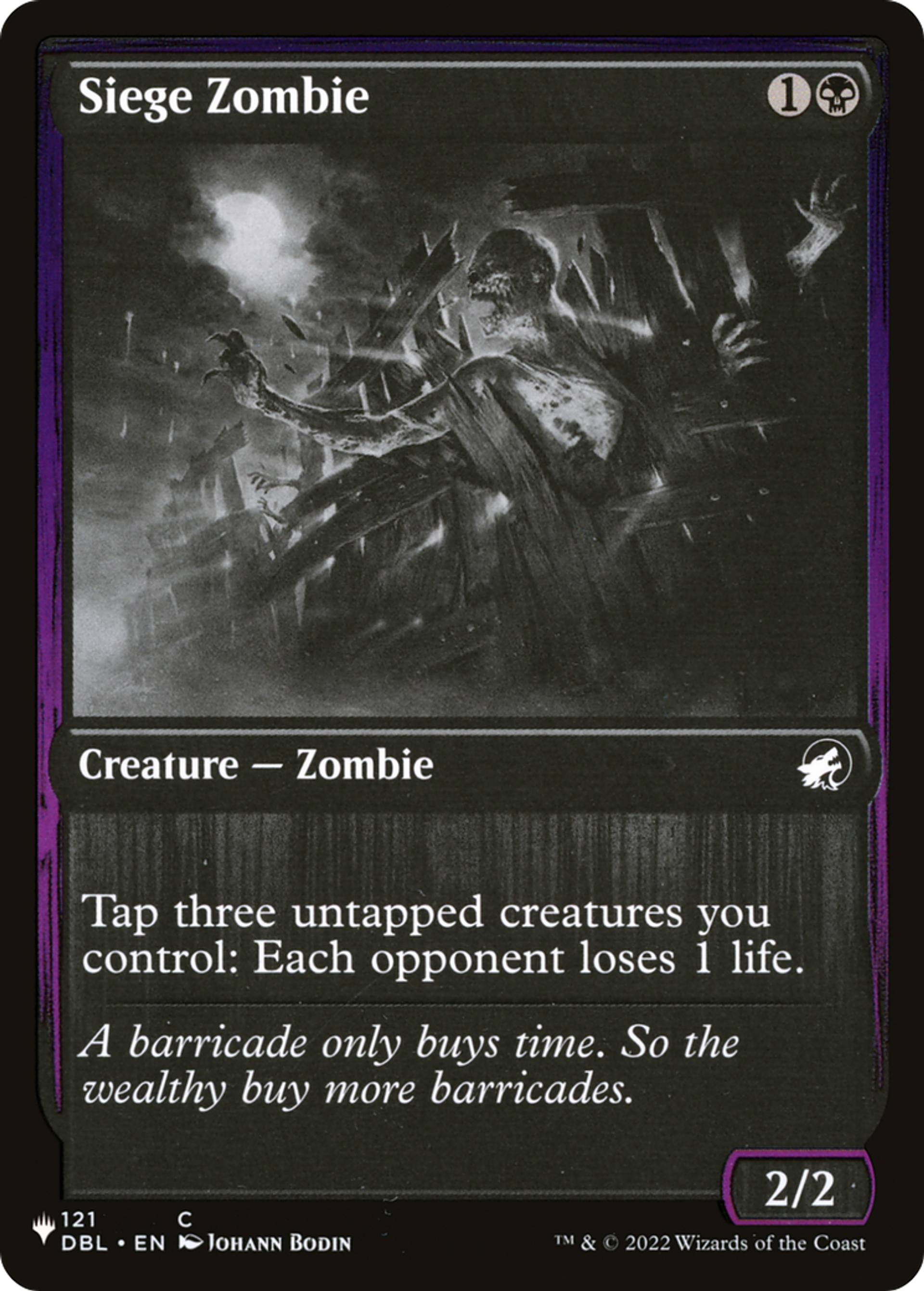 Siege Zombie — The List — Magic: The Gathering
