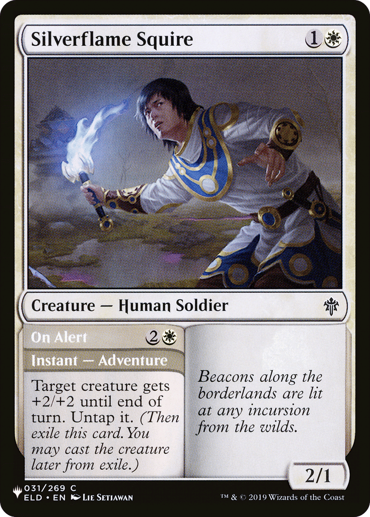 Silverflame Squire // On Alert from The List - Magic: The Gathering