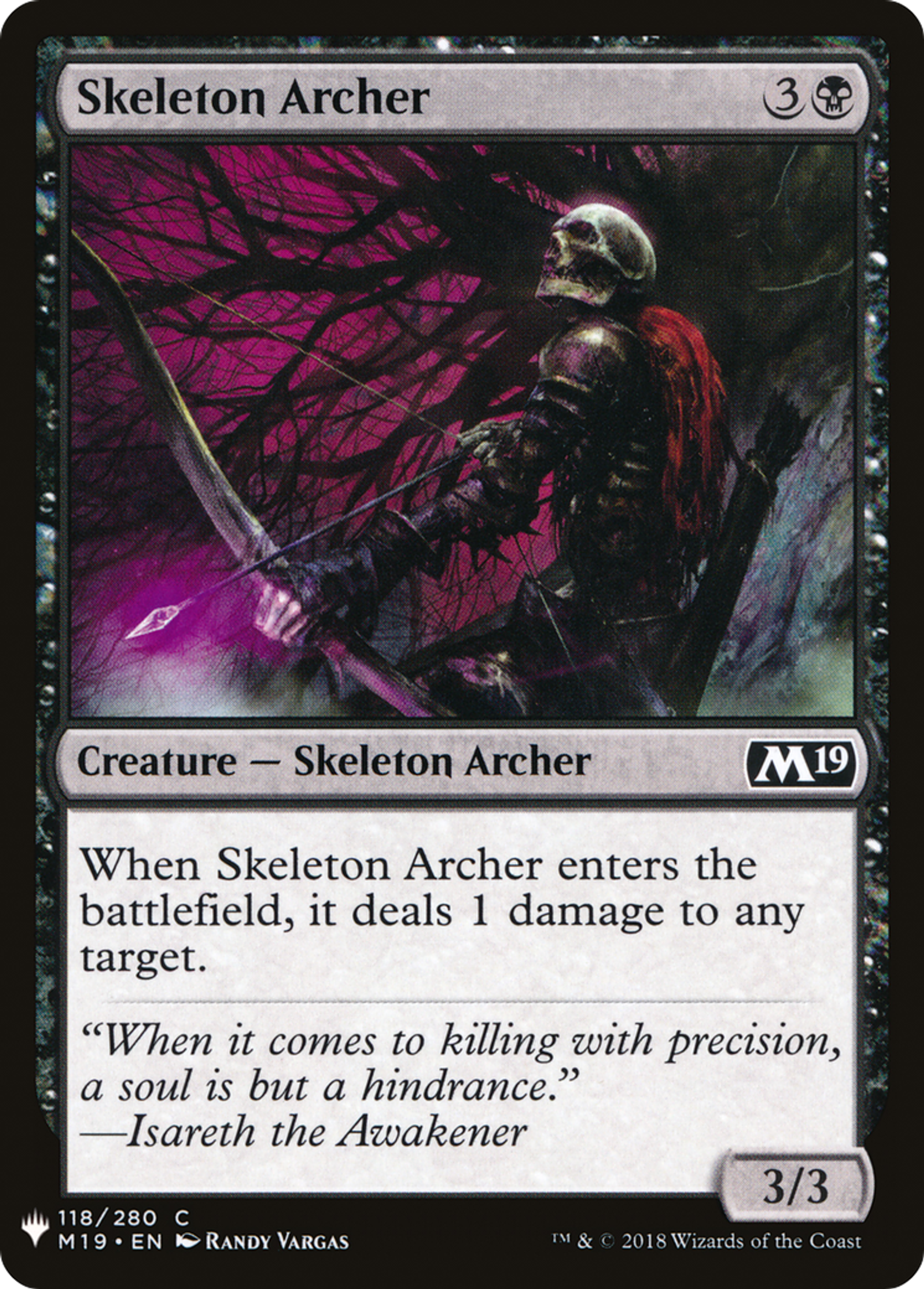 Archer squelette — The List — Magic: The Gathering