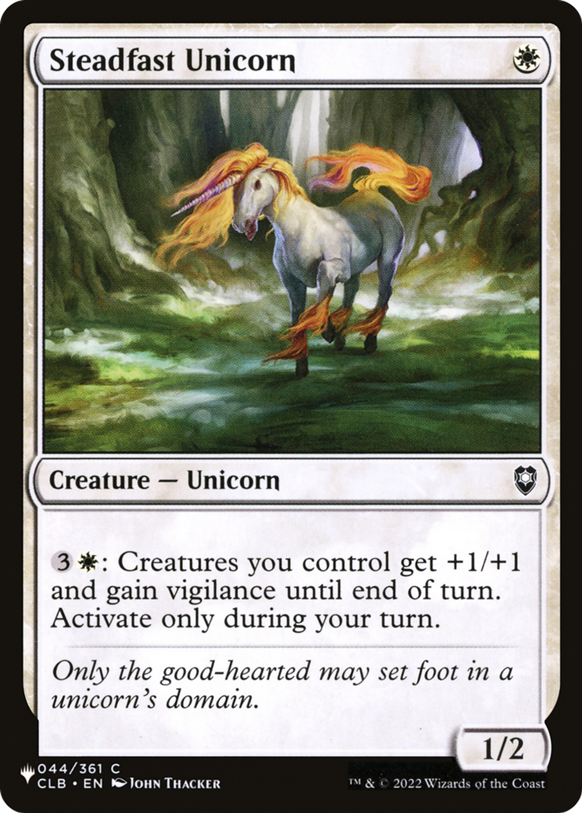 Steadfast Unicorn — The List — Magic: The Gathering