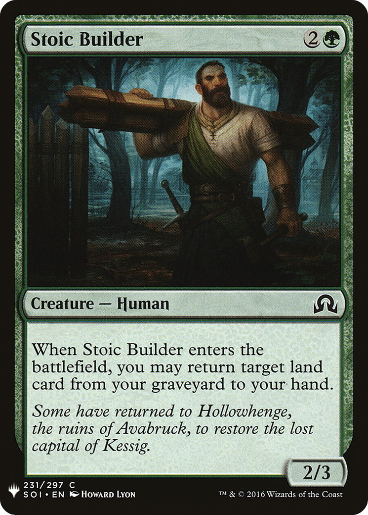 Stoic Builder — The List — Magic: The Gathering