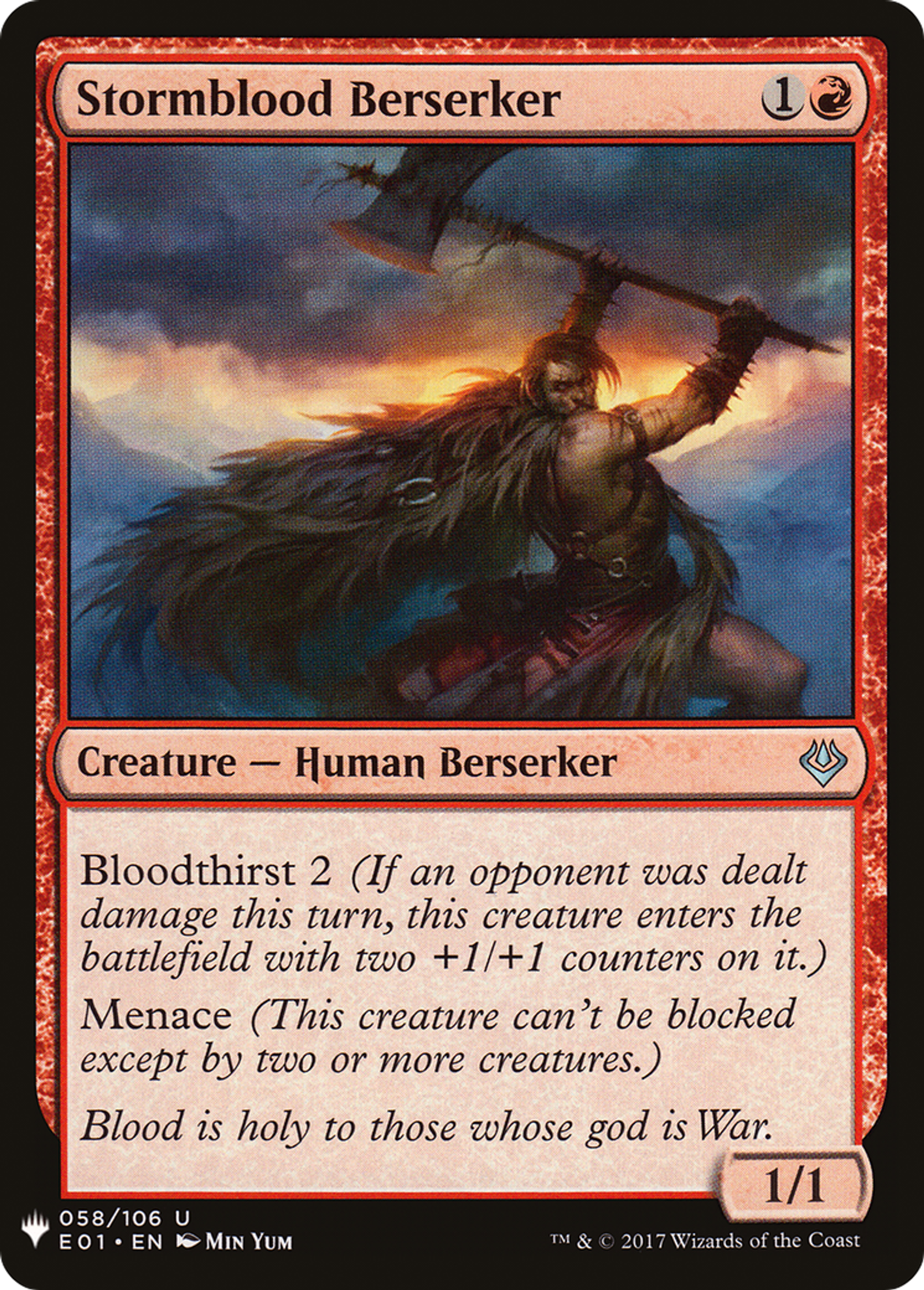 Stormblood Berserker — The List — Magic: The Gathering