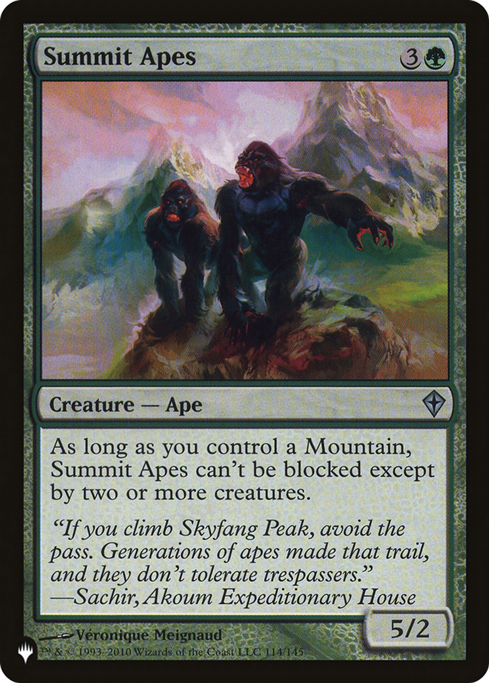 Grands singes des sommets — The List — Magic: The Gathering