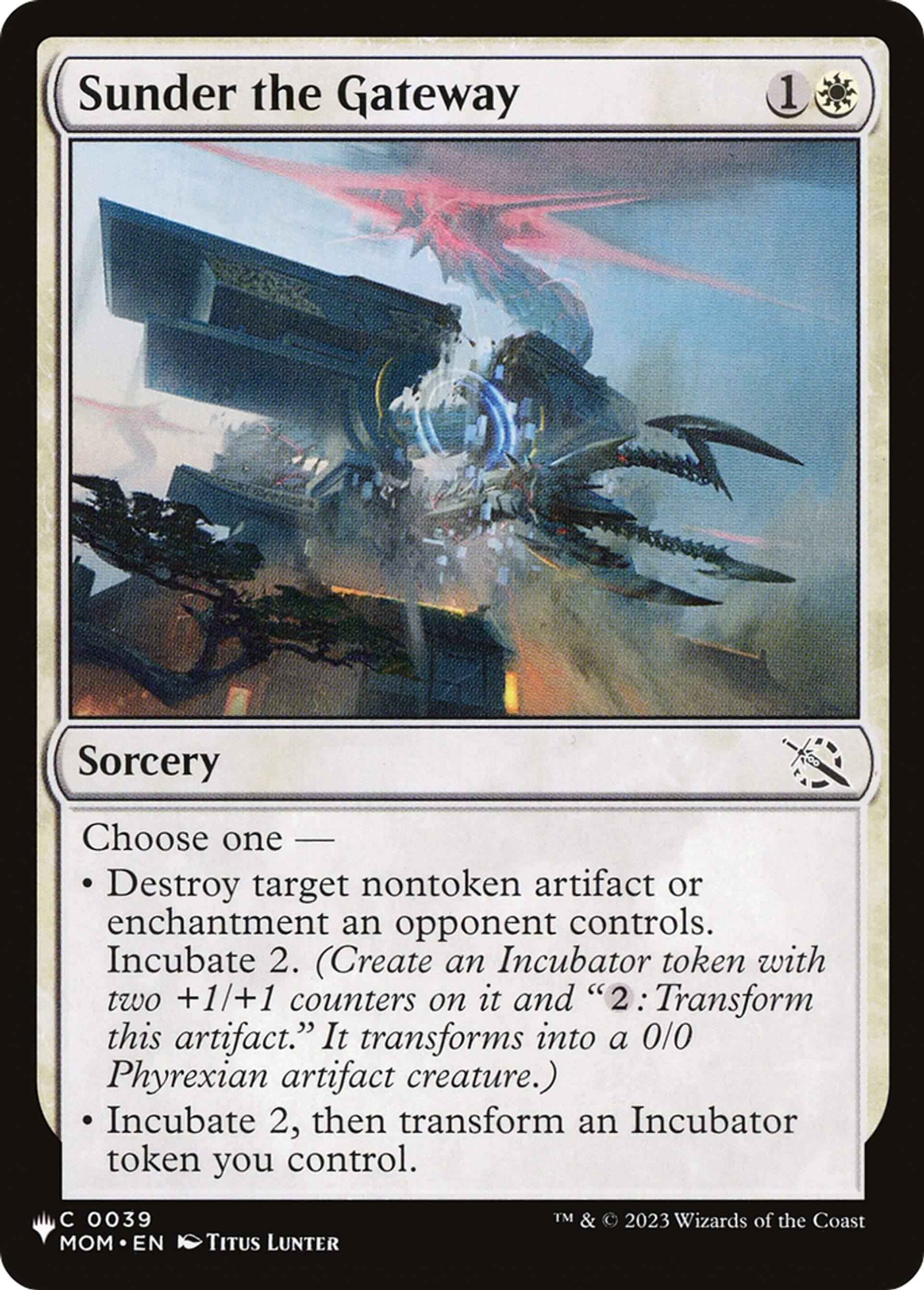 Sunder the Gateway — The List — Magic: The Gathering