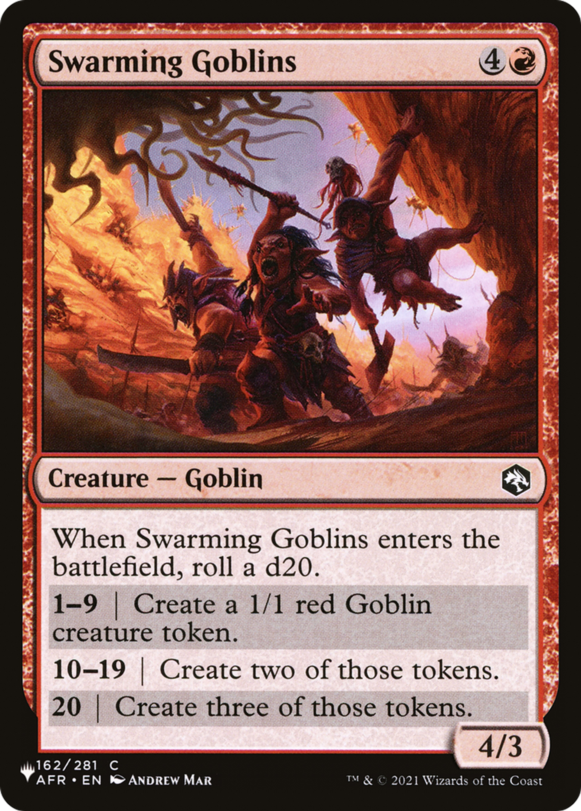 Swarming Goblins — The List — Magic: The Gathering
