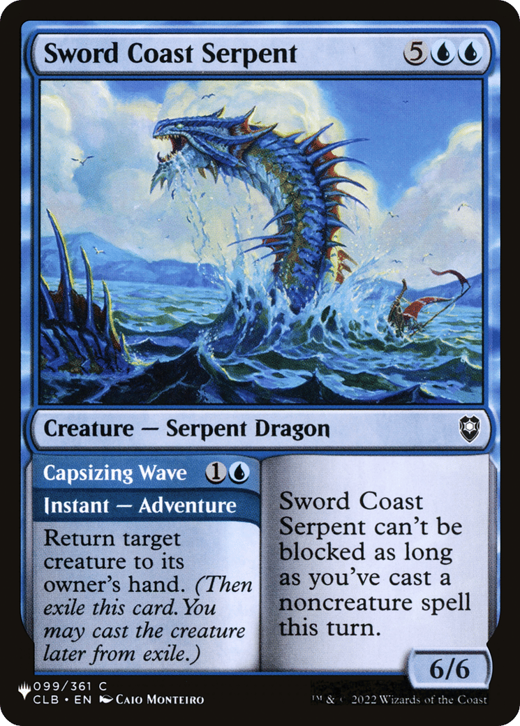 Sword Coast Serpent // Capsizing Wave — The List — Magic: The Gathering