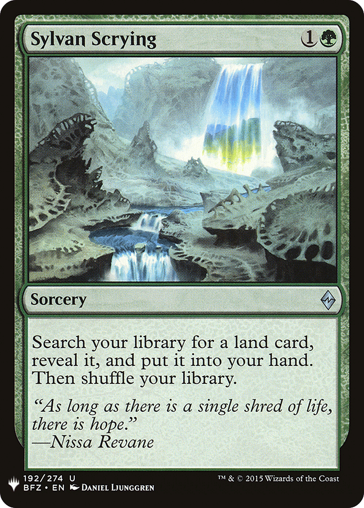 Sylvan Scrying — The List — Magic: The Gathering