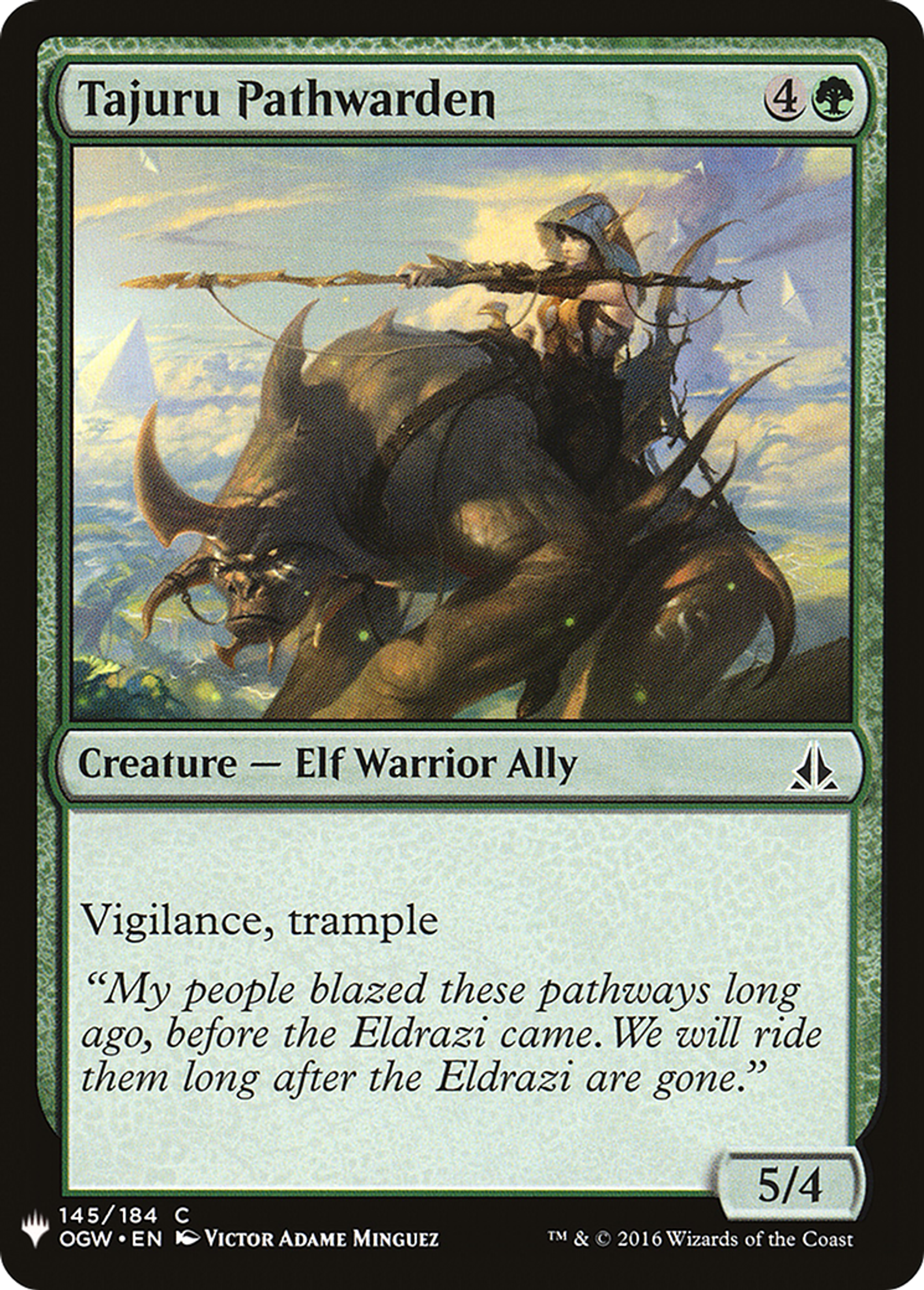 Tajuru Pathwarden — The List — Magic: The Gathering