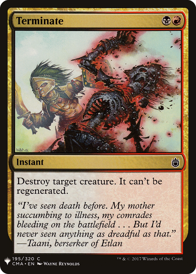 Terminate — The List — Magic: The Gathering