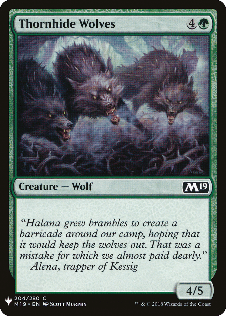 Thornhide Wolves — The List — Magic: The Gathering