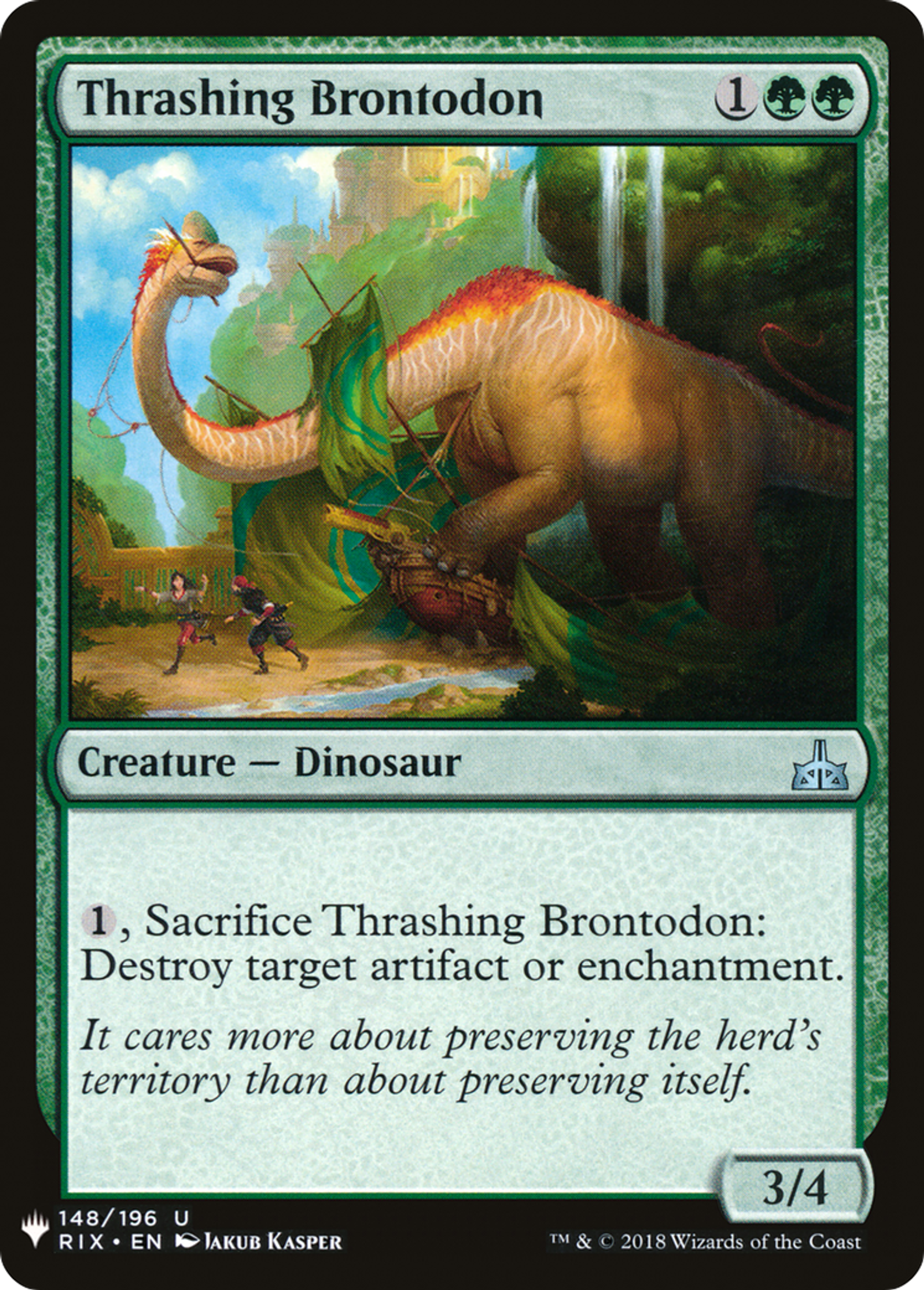 Thrashing Brontodon — The List — Magic: The Gathering