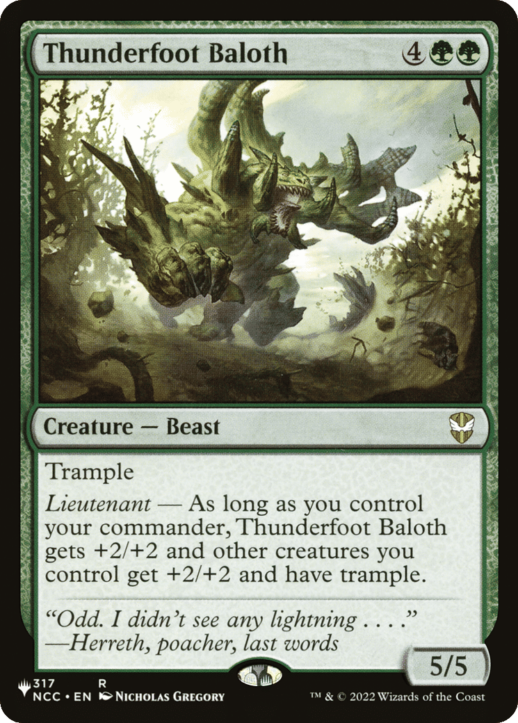 Baloth piédetonnerre — The List — Magic: The Gathering