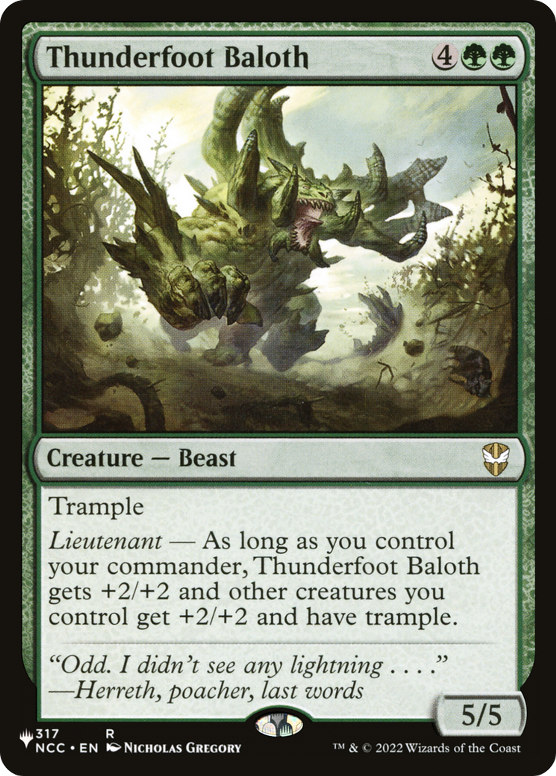 Thunderfoot Baloth — The List — Magic: The Gathering