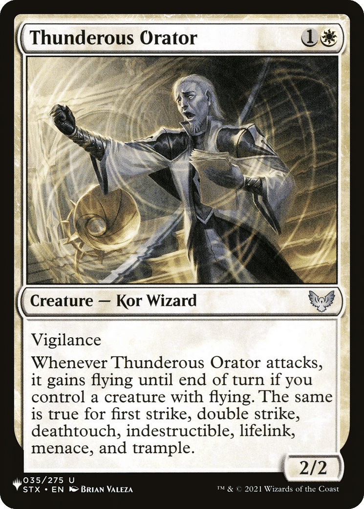 Thunderous Orator — The List — Magic: The Gathering