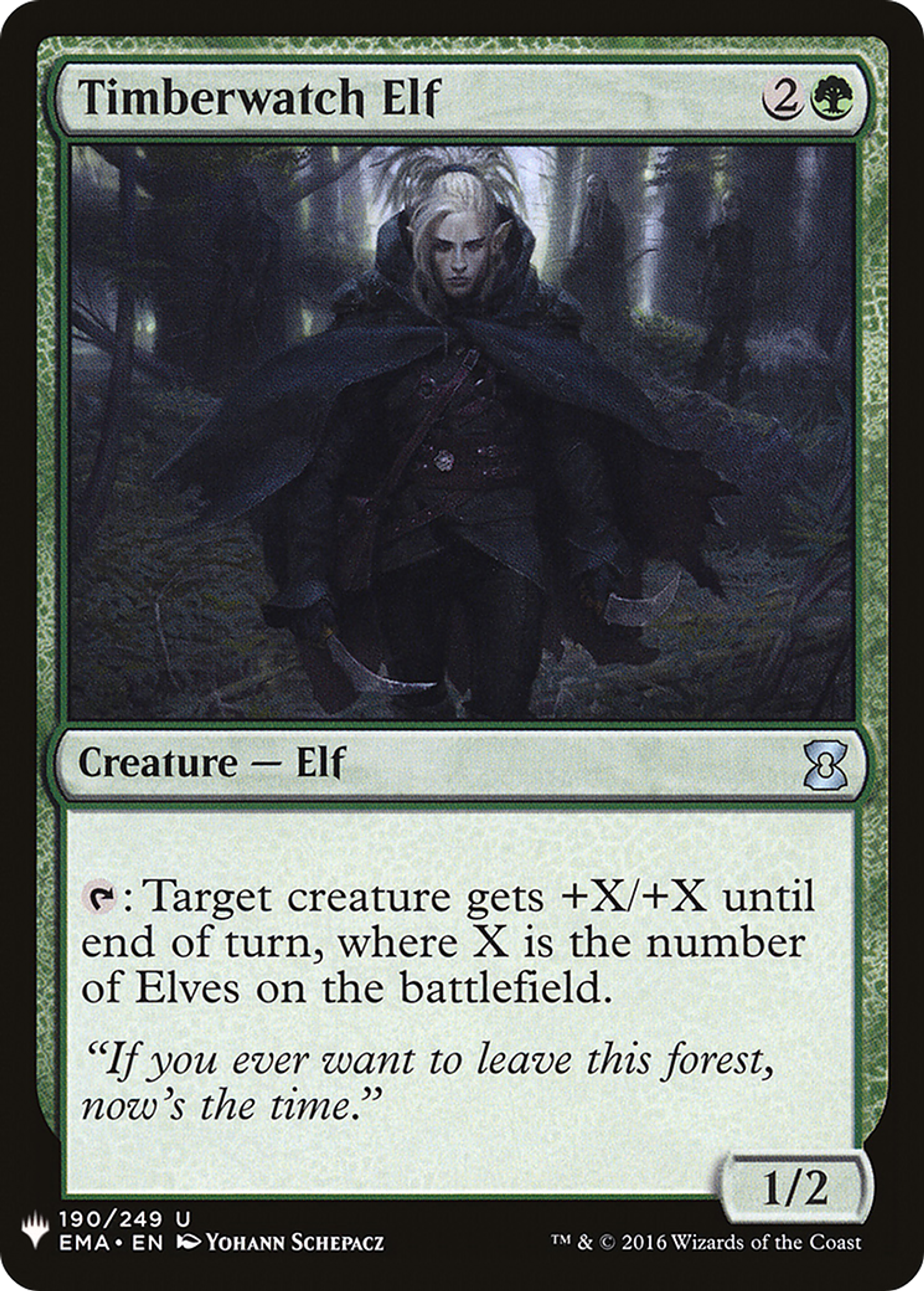 Timberwatch Elf — The List — Magic: The Gathering