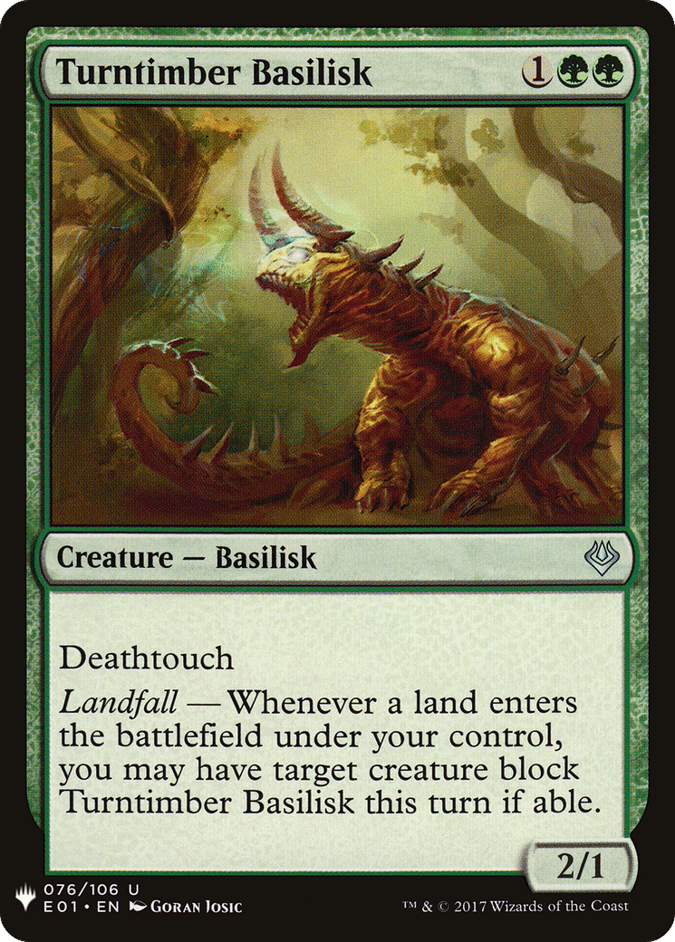Turntimber Basilisk — The List — Magic: The Gathering