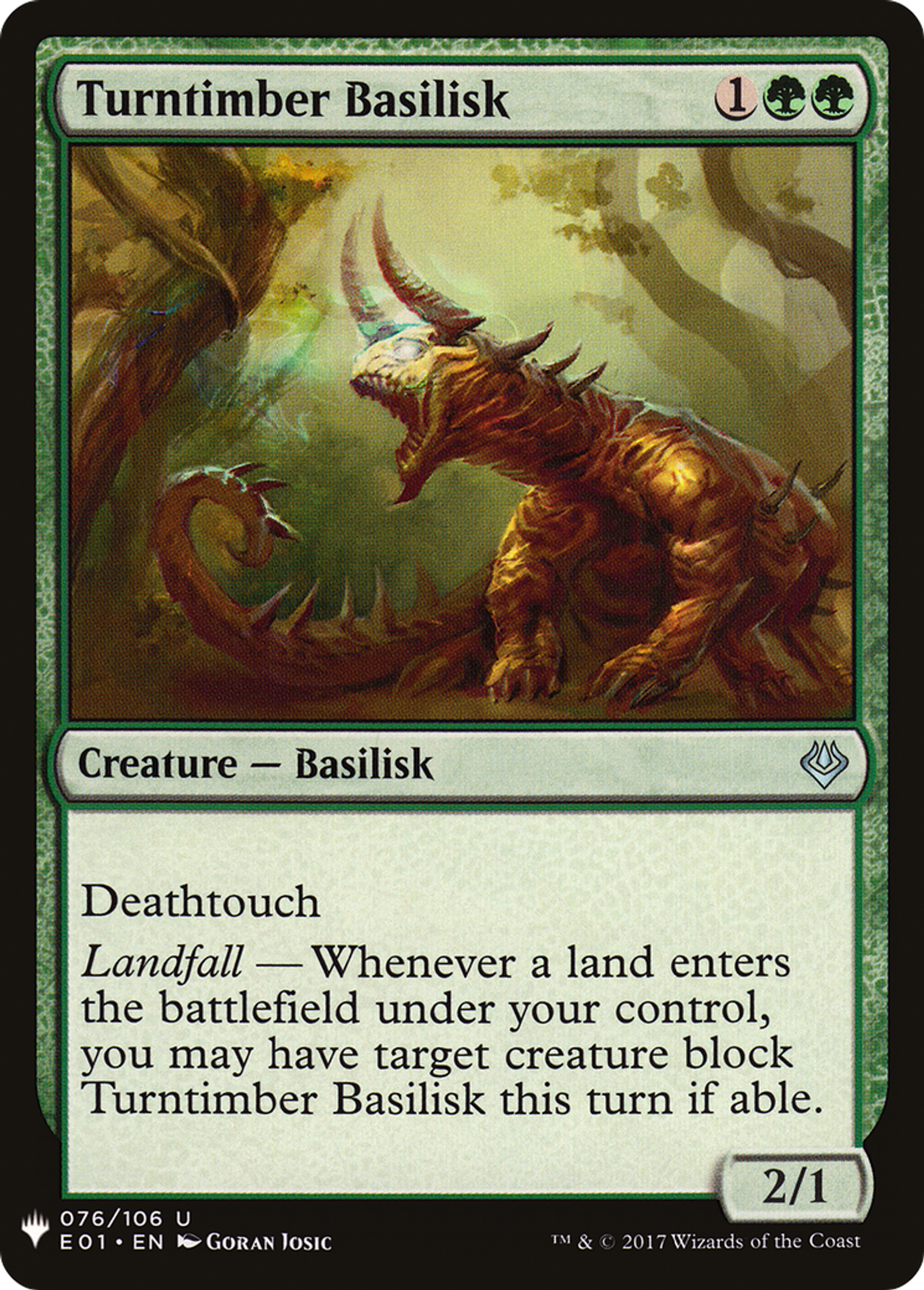 Turntimber Basilisk — The List — Magic: The Gathering