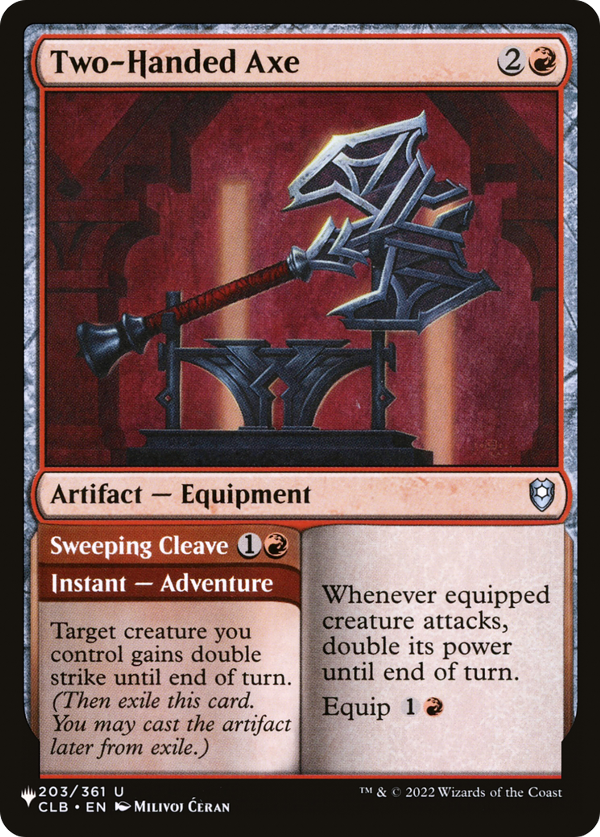 Two-Handed Axe // Sweeping Cleave — The List — Magic: The Gathering