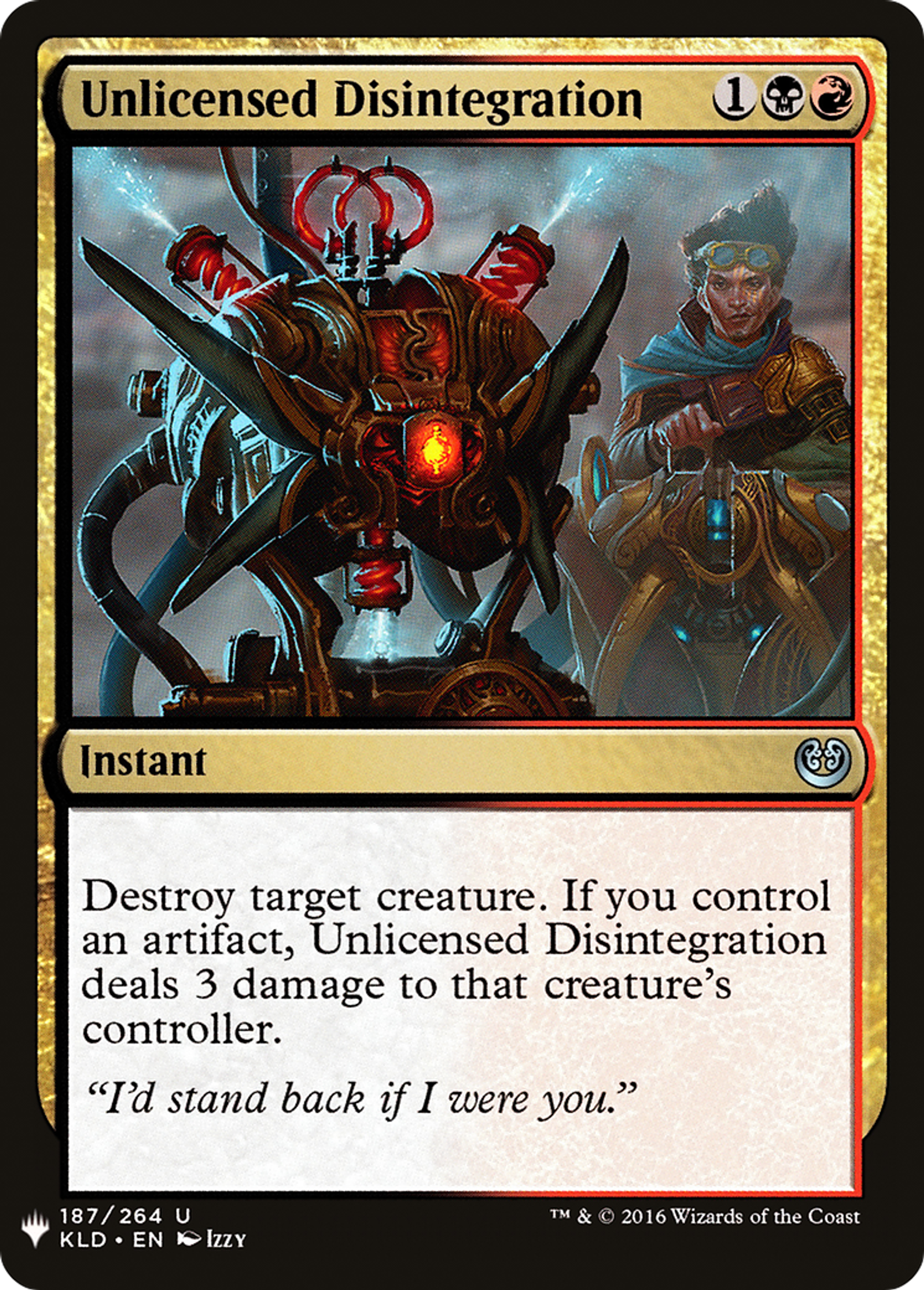 Unlicensed Disintegration — The List — Magic: The Gathering
