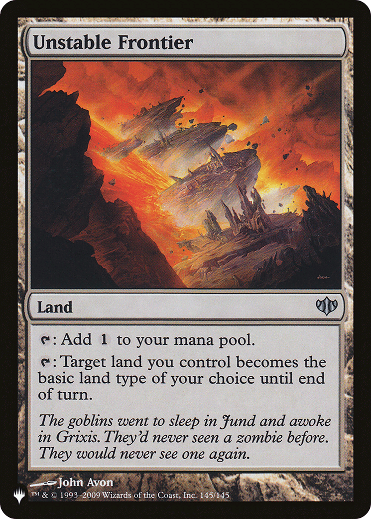 Unstable Frontier — The List — Magic: The Gathering